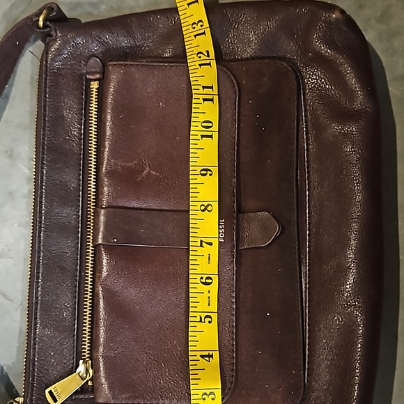 Fossil Kinley  Brown Leather Crossbody Shoulder Bag - Picture 3 of 12